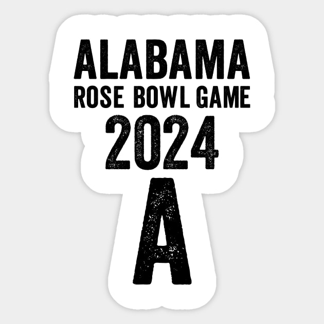 Alabama Rose Bowl Game 2024 - Black Style Sticker by Akbar Rosidianto shop